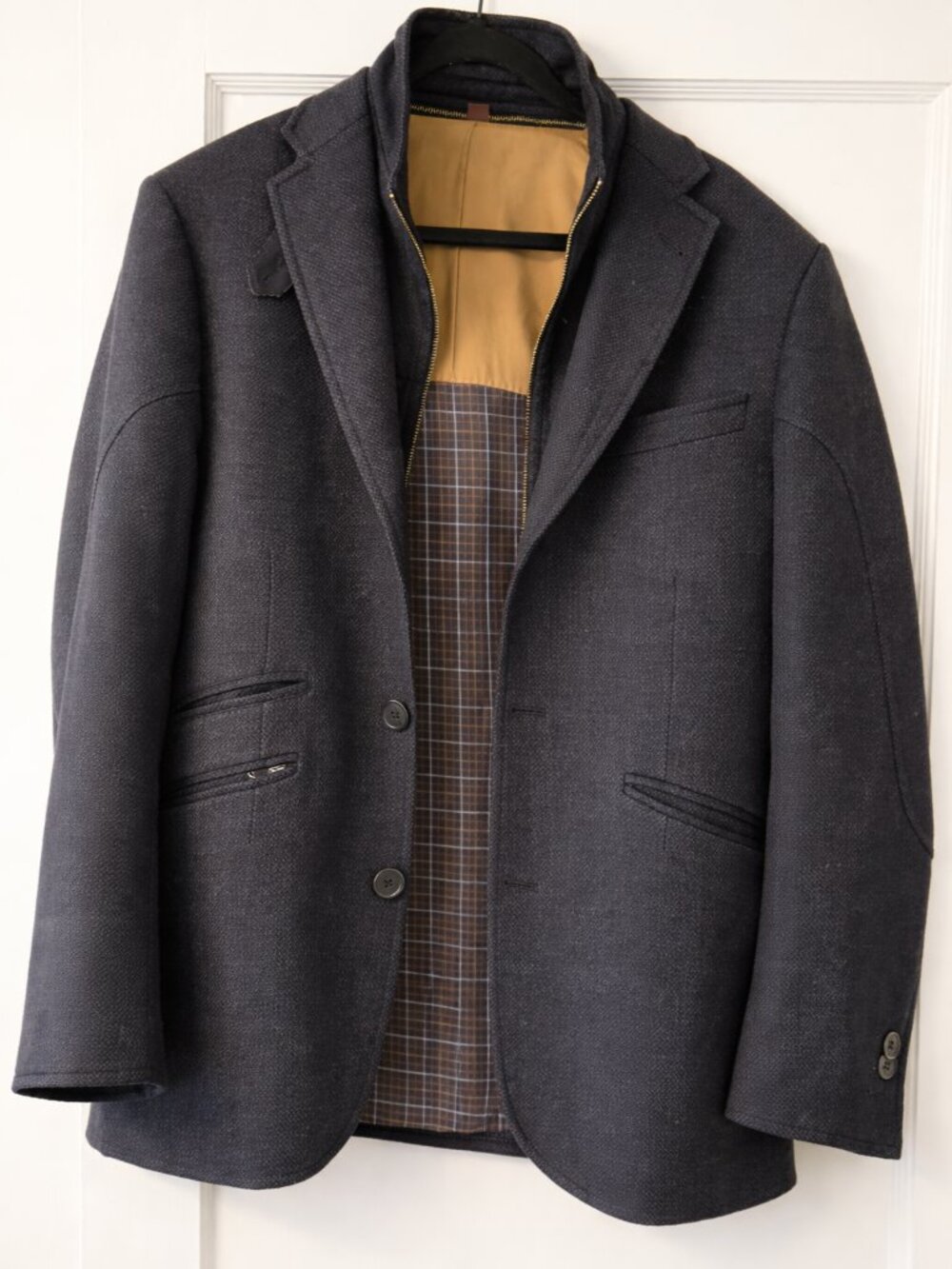 Kroon Men's Charcoal Blazer Sport Coat Textured Lined Jacket Classic